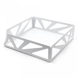 Салфетница металлическая 17,5х17,5х5см, белый (Россия) - Домашняя Мода фото 4