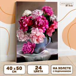 Картина по номерам на холсте с подрамником Букет 40 50 см