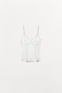 VEST TOP WITH TOPSTITCHING - Zara фото 6