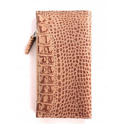 Портмоне женское Croco-ПР-1052 натуральная кожа 3 отд, 5 карм, бежевый кайман (79) 264806  фото 2