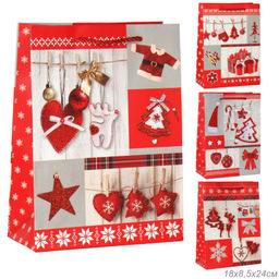 Цена за 12 шт. Пакет подарочный 18х24х8.5 / 362-52-S /уп 12/720/Новый год - ГалеонТрейд фото 7