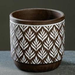 Кашпо для цветов «Узоры», 330 мл, 8.5×8.5×8.5 см, керамическое, МИКС