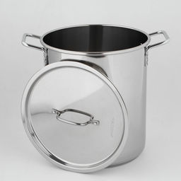 Кастрюля Катунь «Общепит», 20 л, d=30 см, h=33 см, с крышкой, капсульное дно, индукция, нержавеющая сталь, хромированная