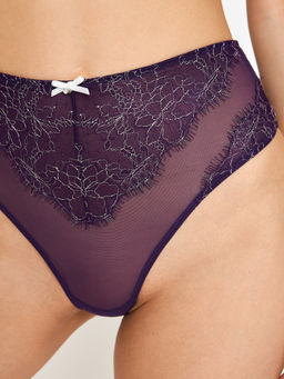 31204122054 Трусы стринги с высокой талией жен. Ginly фиолетовый - Infinity Lingerie фото 3