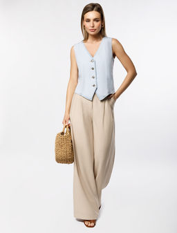 Жилет из эластичного денима - Vilatte фото 4