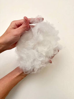 Лебяжий (искусственный) пух, 1 кг - 1 пакет, полиэфирное волокно-100%