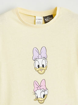 Футболка для девочек с круглым вырезом Daisy Duck с принтом