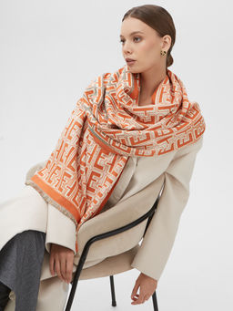 в составе ШЕРСТЬ и КАШЕМИР Большой, мягкий, теплый двусторонний палантин - Tantino фото 10