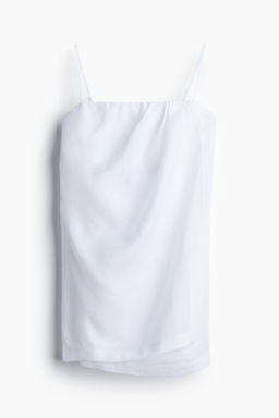 Vestido bandeau de lino