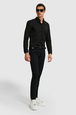 Erkek Slim Fit Siyah Kanvas / Chino Pantolon