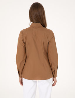 Camel Slim Fit Uzun Kollu G_mlek