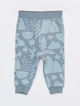 Bisiklet Yaka Uzun Kollu Bask?l? Pamuklu Erkek Bebek Sweatshirt ve Pantolon 2li Tak?m - Waikiki фото 3