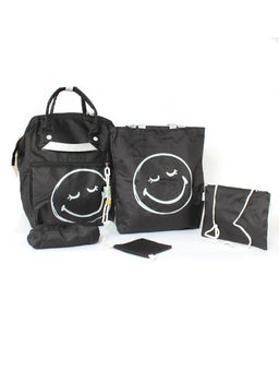 Комплект MF-3056 (рюкзак+2шт сумки+пенал+монетница) 1отд, 4внеш+1внут/карм, черный SALE 256470