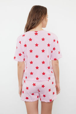 Trendyolmilla Cok Renkli %100 Pamuklu Y?ld?z Desenli Sortlu Orme Pijama Tak?m? THMSS22PT0501  фото 37