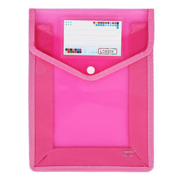 Папка-конверт на кнопке А5, 500 мкр, с расширением, вертикальная, карман для визиток, МИКС - Simaland фото 11