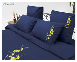 Наволочка "Satini Ricamo" R-7070/синий