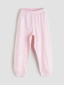 Beli Lastikli Bask?l? K?z ?ocuk Pijama Alt