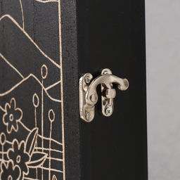 Ключница настенная Горы. Закат, дерево, 6 крючков, 6?22?30 см