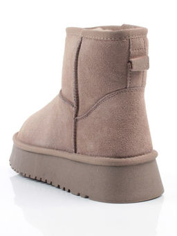 04-PF8521-4 GRAY/BEIGE Угги женские (натуральная замша, 100% шерсть)