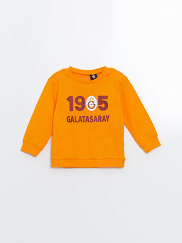 Bisiklet Yaka Galatasaray Bask?l? Erkek Bebek Sweatshirt ve E?ofman Alt 2li Tak?m - Waikiki фото 2