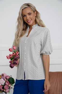 Рубашка Open Style 6875 серый