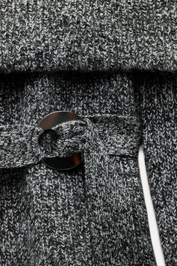 OFF-THE-SHOULDER KNIT SWEATER WITH BELT - Zara фото 7