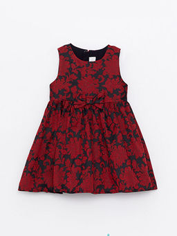 Bisiklet Yaka Desenli K?z Bebek Elbise