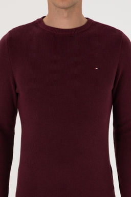 Erkek Slim Fit Bisiklet Yaka Bordo Basic Kazak - U.s. polo assn фото 6