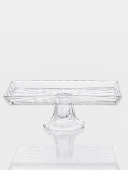 Блюдо «Шубница». 27.4×14×10 см, на ножке, стекло, прозрачная