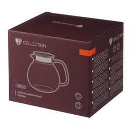 Чайник заварочный 1000мл, Volga жаропрочное стекло BY COLLECTION арт. 850-240