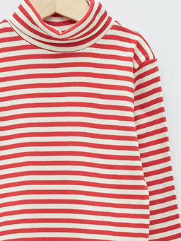 Bal?k?? Yaka ?izgili Uzun Kollu Pamuklu Erkek Bebek Ti??rt - Waikiki фото 3