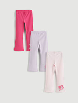 Beli Lastikli Barbie Bask?l? K?z ?ocuk Tayt 3l?