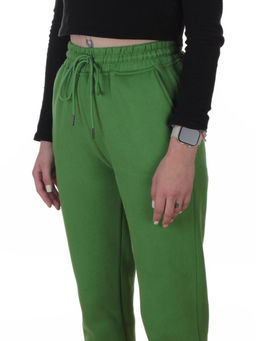 2510-K GREEN Брюки спортивные утепленные женские (85% хлопок, 10% полиэстер, 5% спандекс)
