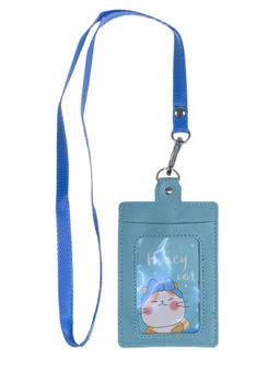 Бейджик на шею, цвет голубой