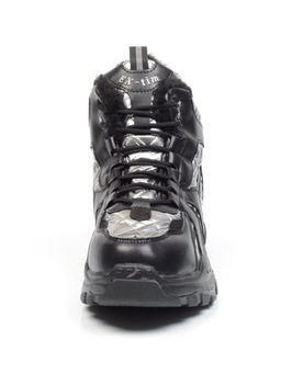 04-8525-4 BLACK Ботинки зимние женские (искусственные материалы)