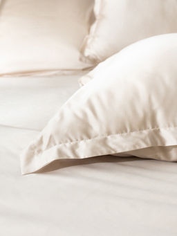 Наволочка SL Home Tencel, 50×70+3 см, бежевая, тенсель, эвкалиптовое волокно 100%