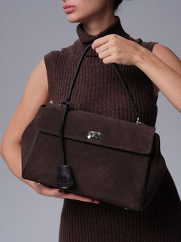 Замшевая сумка Nadi DBR 31356 темно-коричневый