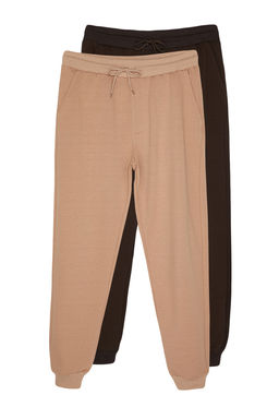 TRENDYOL MAN Gri-Siyah Regular/Normal Kesim Pacas? Lastikli Jogger 2li Paket Esofman Alt? TMNAW22EA0279 - Trendyolmilla фото 3