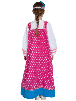 Костюм Русский народный для девочки Аленушка в малиновом р-р. 134