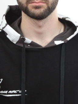 2702 BLACK/GRAY Толстовка мужская (75% хлопок, 20% полиэстер, 5% спандекс)