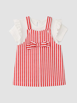 ?izgili K?z Bebek Gabardin Elbise