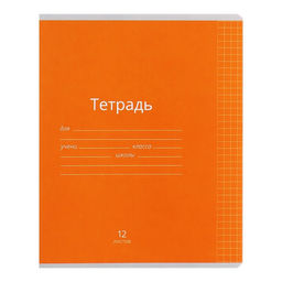 Комплект тетрадей из 10 штук, 12 листов в клетку Calligrata Однотонная Классика яркая, обложка мелованная бумага, ВД-лак, блок офсет  фото 4