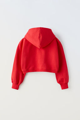 SLOGAN ISLEMELI KAPUSONLU CROPPED SWEATSHIRT - Zara фото 2