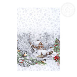 Полотенце кухонное из рогожки "Студеная пора" 50х70/1 шт. - 50*70 Полотенца из рогожки