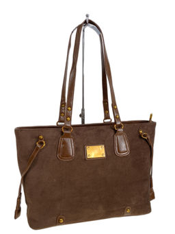 Женская сумка из искусственной замши, цвет коричневый