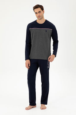 Мужской темно-синий пижамный комплект Неожиданная скидка в корзине
