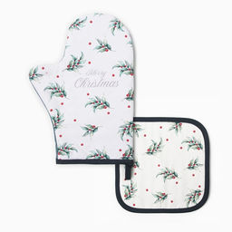 Набор кухонный Этель Snow fun, варежка 20?28 см, прихватка 19?19 см,100% хлопок