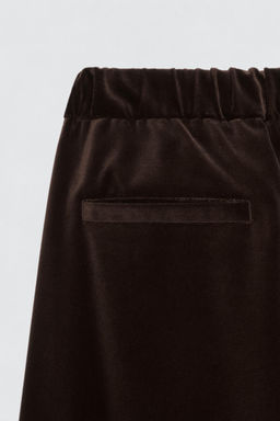 RELAXED FIT VELVET TROUSERS SOSHIOTSUKI X ZARA  фото 16