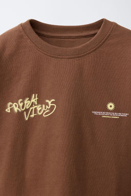 CAMISETA ESTAMPADO FOTOGRAF?A / Marr?n - Zara фото 3
