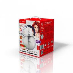 Чайник из нержавеющей стали "Zeidan" 3,2л, со свистком, фиксированная комбинированная ручка, курковый механизм, 7 степовое капсулированное индукционное дно, матовая полировка корпуса, подарочная коробка (Китай) Подходит для всех видов плит, включая и